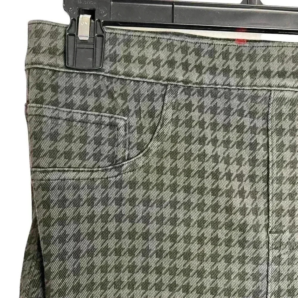 SPANX Jean-ish Ankle Leggings Skinny Pants Houndstooth Size Medium - Picture 4 of 12